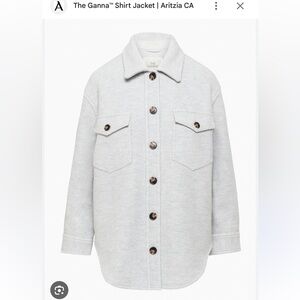 Aritzia, Ganna, Heather chrome shacket. Size xxs, fits like a small